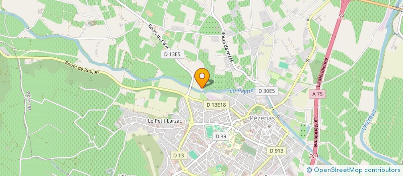 localisation de l'entreprise ECO JARDINS SERVICES à PEZENAS