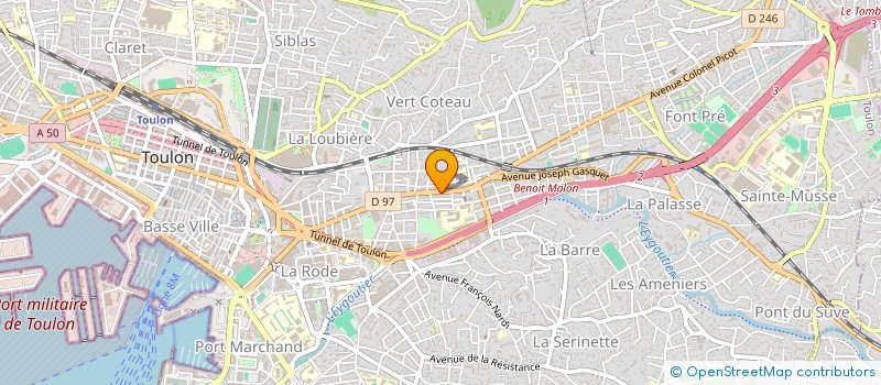 localisation de l'entreprise ECO MARKET  TOULON