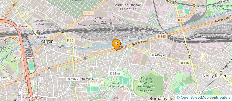 localisation de l'entreprise ECO NEGOCE à PANTIN