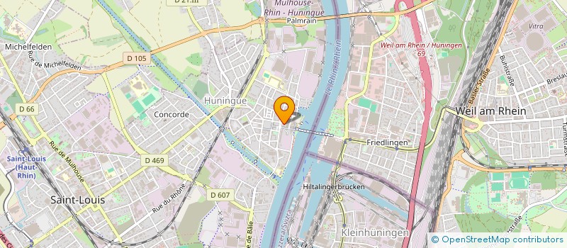 localisation de l'entreprise ECO PACK 3 FRONTIERES  HUNINGUE