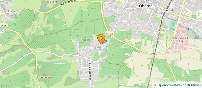 localisation de l'entreprise ECO PEINTURES PLATRES SARL  BERNARDSWILLER