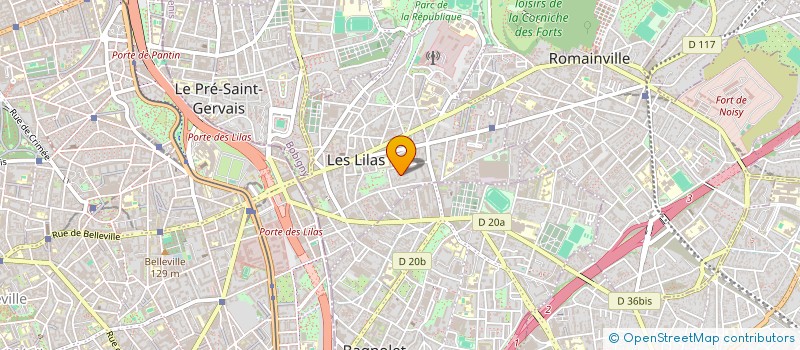 localisation de l'entreprise ECO PLUS  LES LILAS