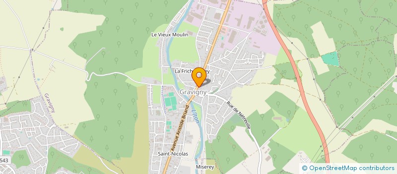 localisation de l'entreprise ECO PRESSING SARL à GRAVIGNY