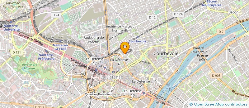 localisation de l'entreprise ECO PRESTIGE CARS à COURBEVOIE