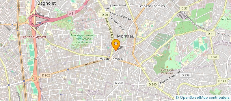 localisation de l'entreprise ECO RENOV à MONTREUIL
