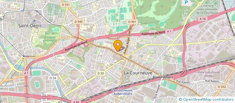 localisation de l'entreprise ECO SERVICES à LA COURNEUVE