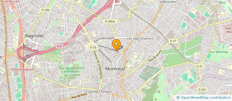 localisation de l'entreprise ECO SYNERGIE à MONTREUIL