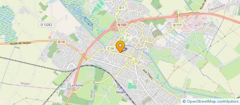 localisation de l'entreprise ECO-TCE  SAUJON