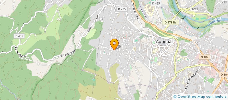 localisation de l'entreprise ECO TENDANCE à AUBENAS