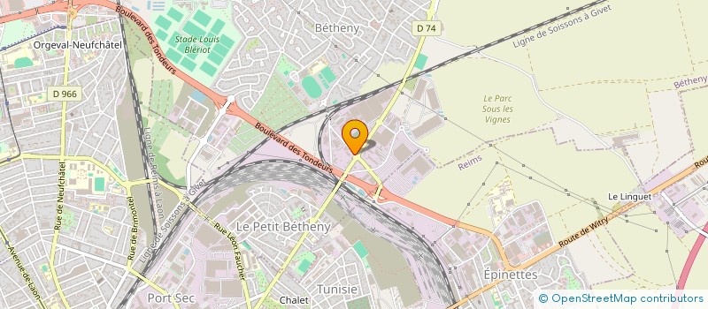 localisation de l'entreprise ECO TISSU à BETHENY