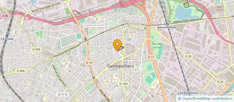 localisation de l'entreprise ECO TRANS à GENNEVILLIERS