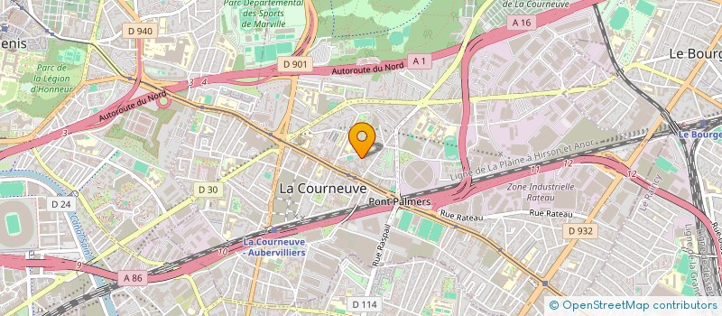 localisation de l'entreprise ECO TRANSPORT FRANC  LA COURNEUVE