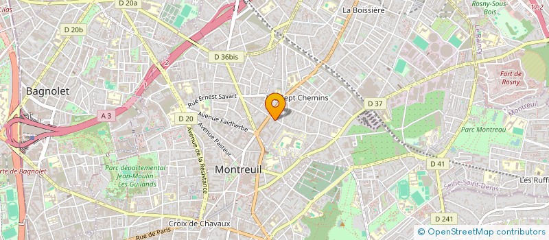 localisation de l'entreprise ECO TRANSPORTS à MONTREUIL