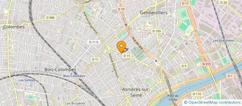 localisation de l'entreprise ECO WASH à ASNIERES-SUR-SEINE