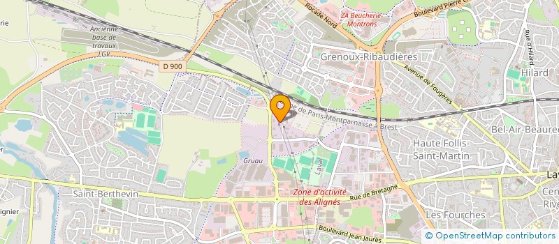 localisation de l'entreprise ECO WASH  SAINT-BERTHEVIN