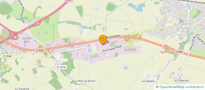 localisation de l'entreprise ECOB@T à LA CHAIZE-LE-VICOMTE
