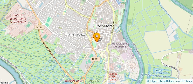 localisation de l'entreprise ECOBAT.17 à ROCHEFORT