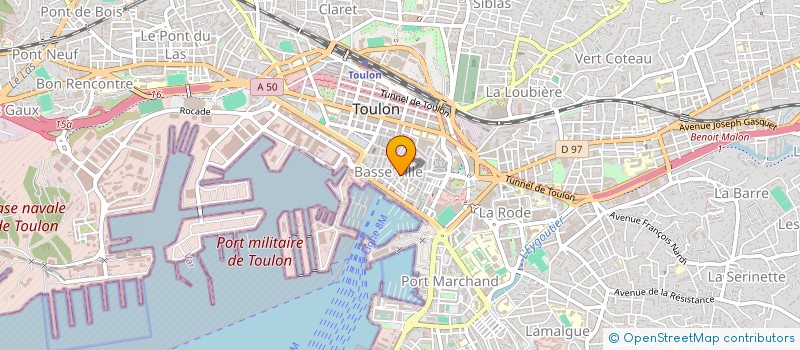 localisation de l'entreprise ECOBAT  TOULON