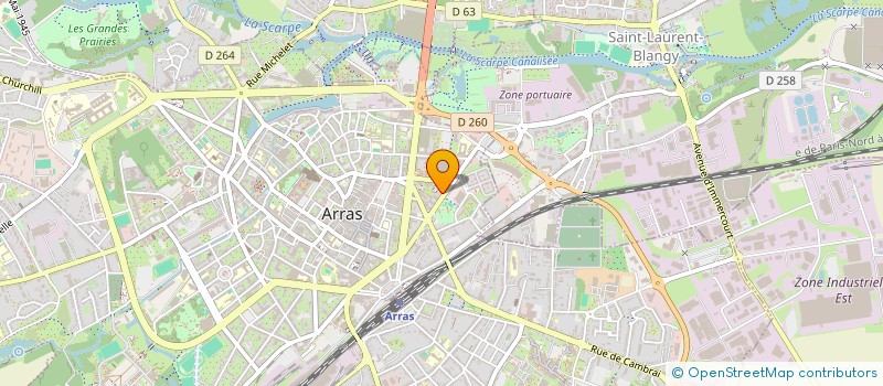 localisation de l'entreprise ECOBAT à ARRAS