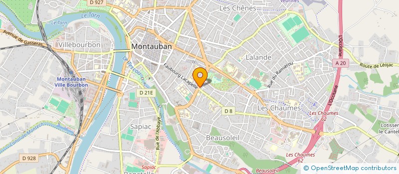 localisation de l'entreprise ECOBAT 82 à MONTAUBAN