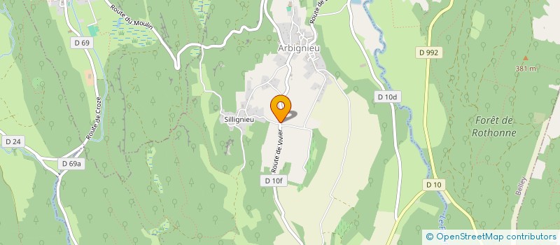 localisation de l'entreprise ECOBAT  ARBOYS EN BUGEY