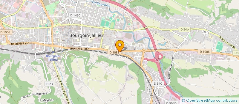 localisation de l'entreprise ECOBAT  BOURGOIN-JALLIEU