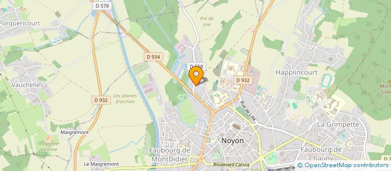 localisation de l'entreprise ECOBAT HABITAT à NOYON