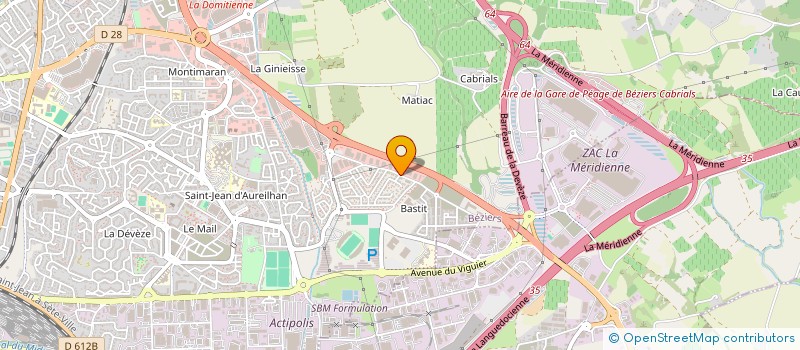 localisation de l'entreprise ECOBAT ING à BEZIERS