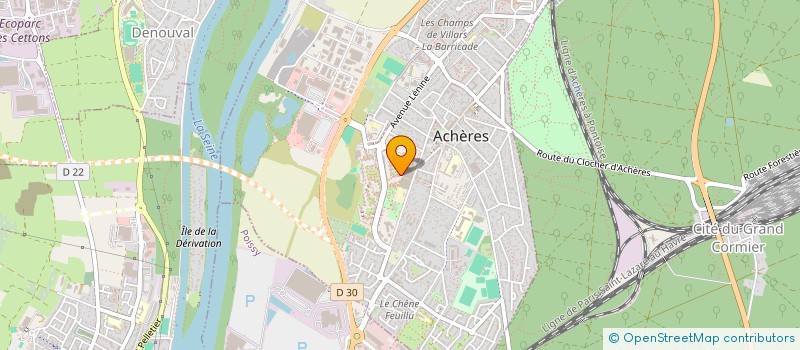 localisation de l'entreprise ECOBATIMENT à ACHERES