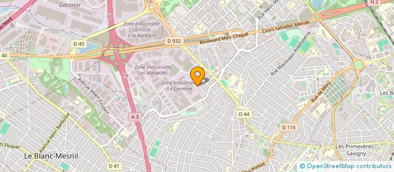 localisation de l'entreprise ECOBATPRO à AULNAY-SOUS-BOIS