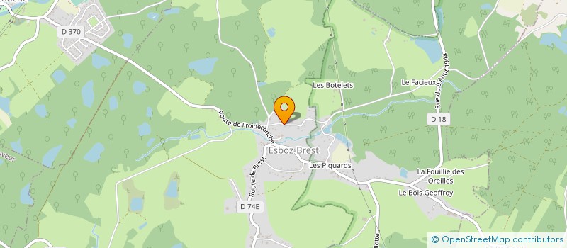 localisation de l'entreprise ECOBOIS 70  ESBOZ-BREST