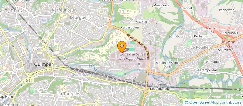 localisation de l'entreprise ECOBREIZH 29 à QUIMPER