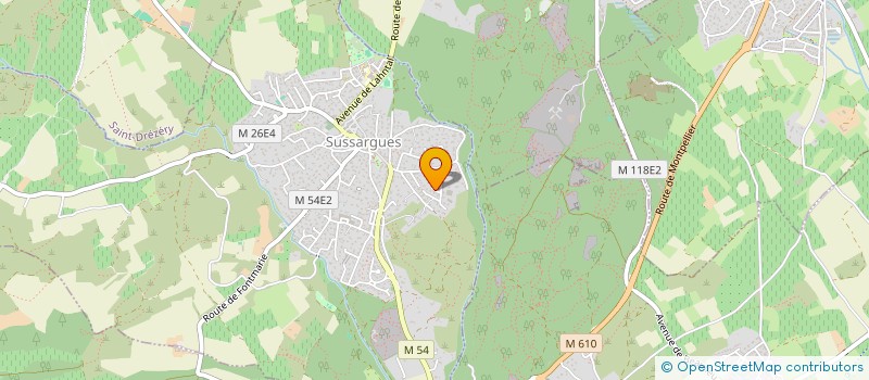 localisation de l'entreprise ECOCITES  SUSSARGUES