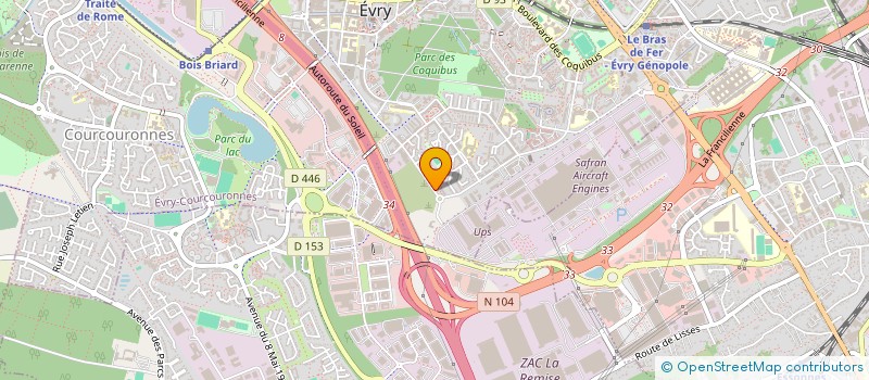 localisation de l'entreprise ECOCONECT  EVRY-COURCOURONNES