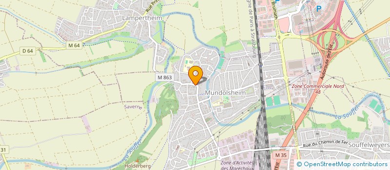 localisation de l'entreprise ECODESPORT  MUNDOLSHEIM