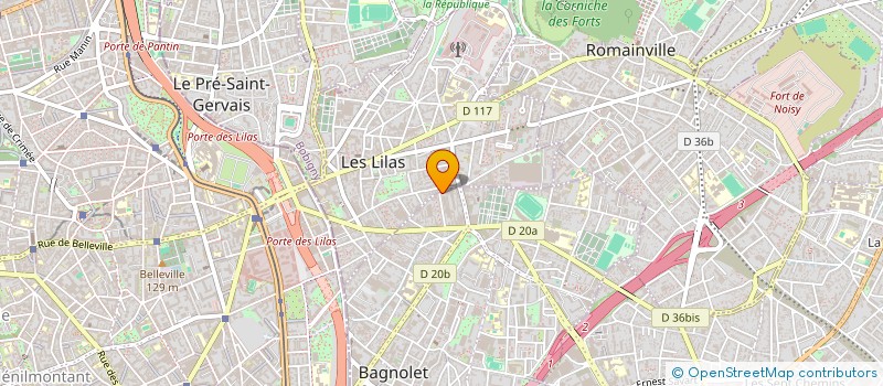 localisation de l'entreprise ECODEV CONSEIL à BAGNOLET