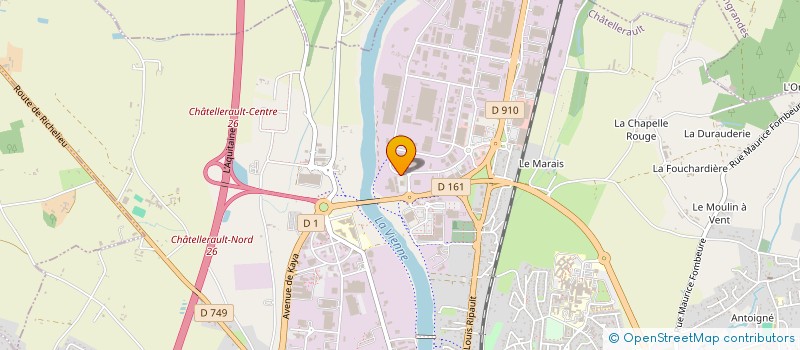 localisation de l'entreprise ECODIF à CHATELLERAULT
