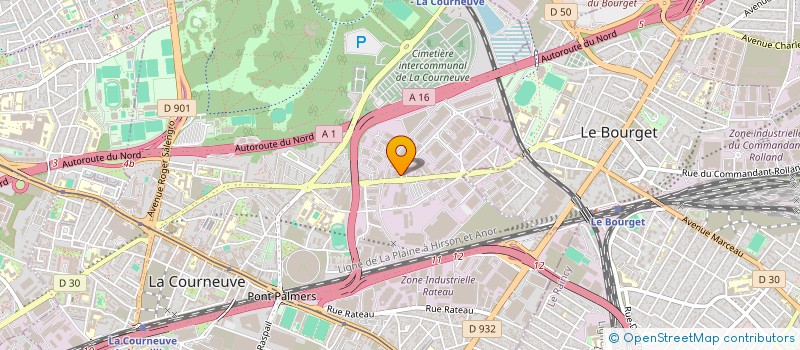 localisation de l'entreprise ECODRIVE à LA COURNEUVE