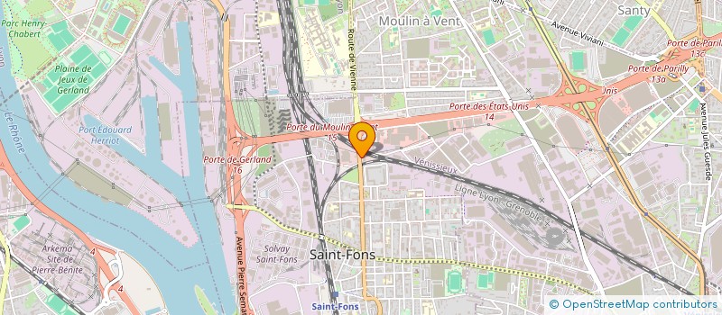 localisation de l'entreprise ECOGEF EXPERTISE-COMPTABLE ET AUDIT  SAINT-FONS