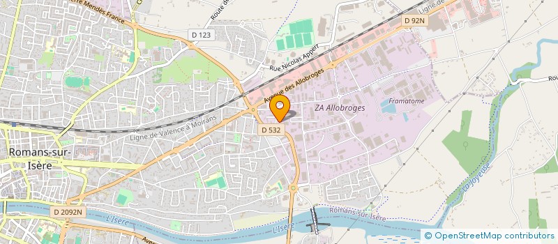 localisation de l'entreprise ECOGEN PROCESS à ROMANS-SUR-ISERE