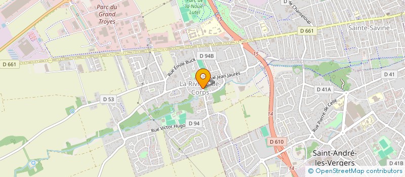 localisation de l'entreprise ECOL'AUBE FESTIVAL  LA RIVIERE-DE-CORPS