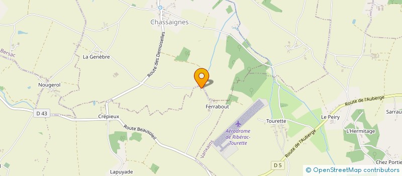 localisation de l'entreprise ECOL.E DE MUSIQUE  SAINT AULAYE-PUYMANGOU