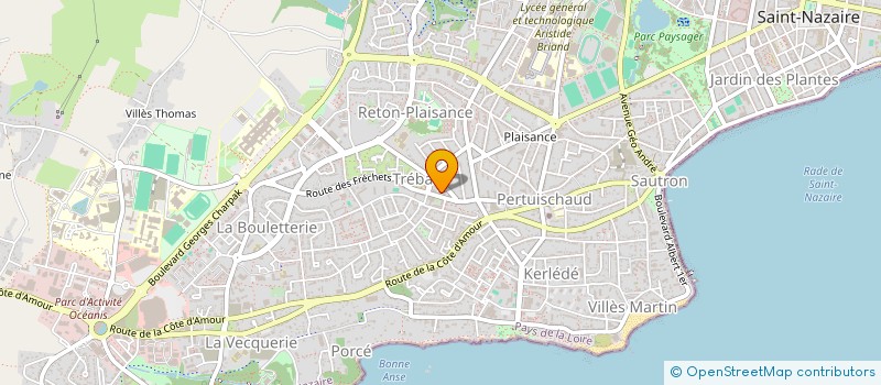 localisation de l'entreprise ECOL' EAU INSTITUT  SAINT-NAZAIRE