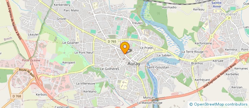 localisation de l'entreprise ECOLE ARTS CIRQUE CIRCOTHEQUE MORBIHAN à AURAY