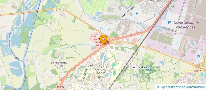 localisation de l'entreprise ECOLE CENTR TECHNIC ELECTR INFORM OUEST à BRUZ