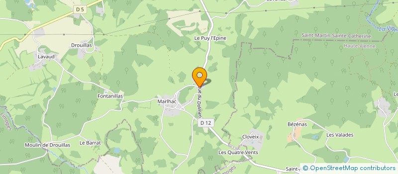 localisation de l'entreprise ECOLE COMMUNE, PRATIQUES DE L'ARTISANAT ET DE L'ARCHITECTURE EN MILIEU RURAL à SAINT-MARTIN-SAINTE-CATHERINE