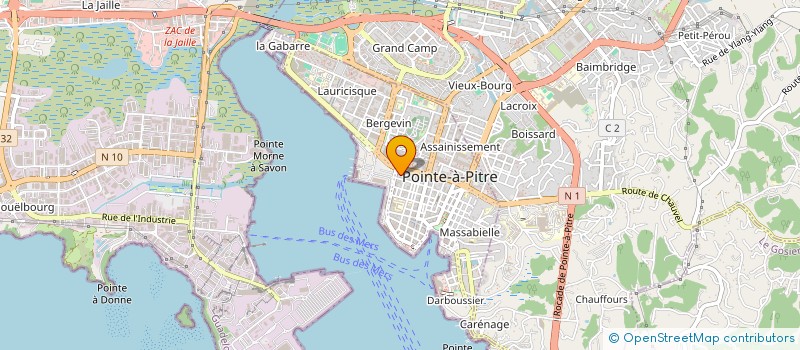 localisation de l'entreprise ECOLE CONDUITE PLAZA  POINTE A PITRE