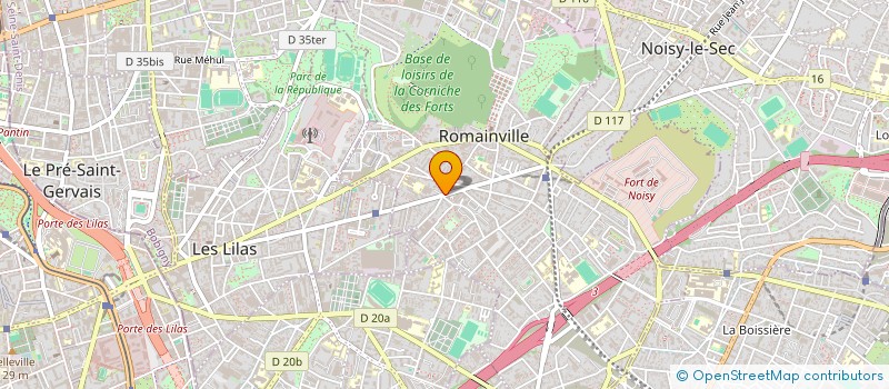 localisation de l'entreprise ECOLE CYCLISTE ROMAINVILLOISE à ROMAINVILLE