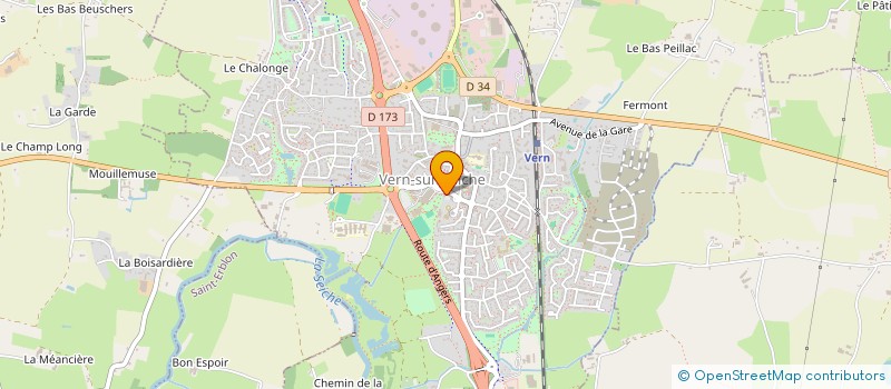 localisation de l'entreprise ECOLE D'ARTS MARTIAUX SHINDOZEN 35 VERN  VERN-SUR-SEICHE