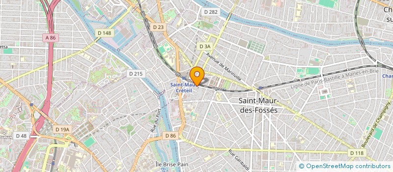 localisation de l'entreprise ECOLE D'ENSEIGNEMENT SUPERIEUR PRIVE DES ARTS DE LA COSMETOLOGIE ET DE L'ESTHETIQUE BEAUTE THALGO INTERNATIONALE à SAINT-MAUR-DES-FOSSES